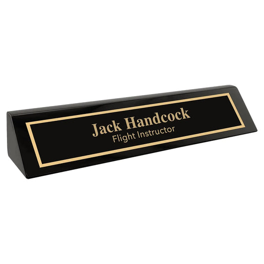 10 1/2" Black Piano Finish Desk Wedge