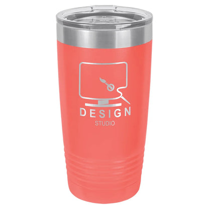 Coral Polar Camel 20 oz. Ringneck Tumbler with Logo Lid
