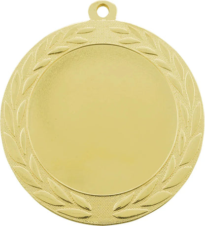 Bright Gold 2 3/4" Wreath 2" Insert Holder Medal