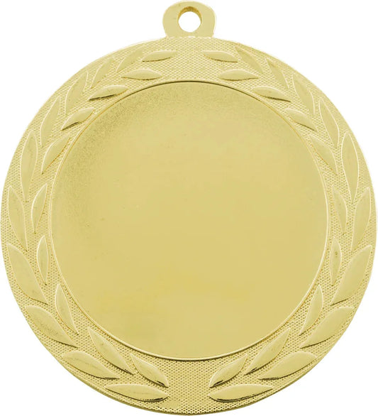 Bright Gold 2 3/4" Wreath 2" Insert Holder Medal