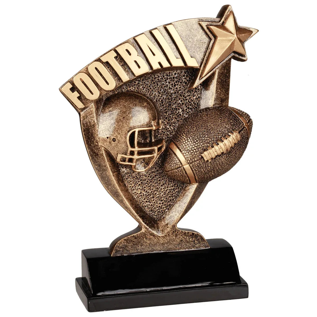 Custom Football Broadcast Resin (7") — Engraved Plate | Award-Ready