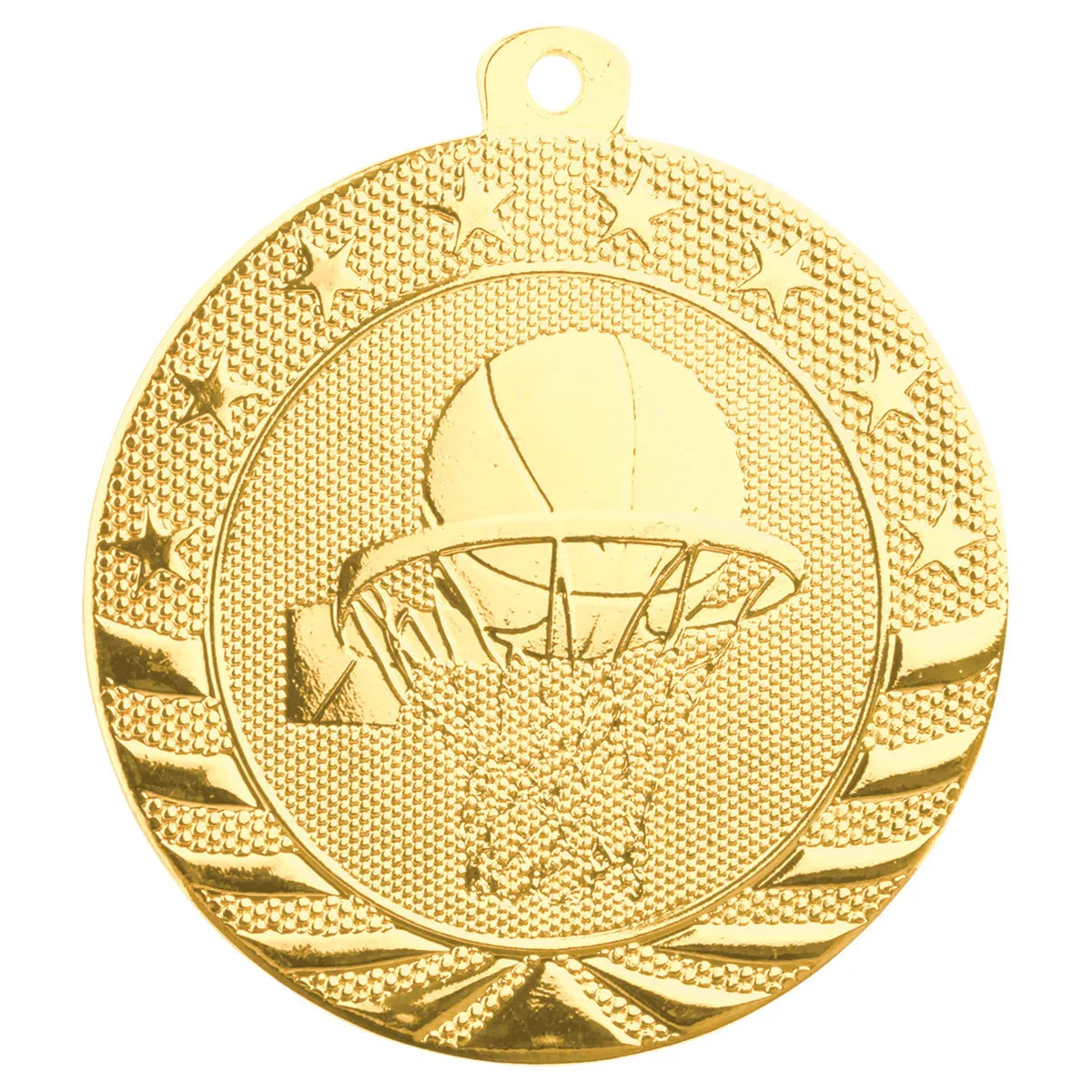 Bright Gold 2" Basketball Starbrite Medal