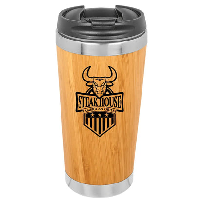 15 oz. Bamboo Stainless Steel Tumbler