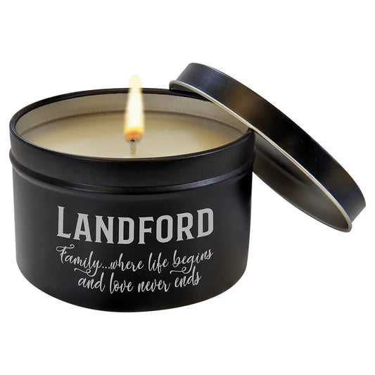 8 oz. Peppermint Twist Candle in a Black Metal Tin