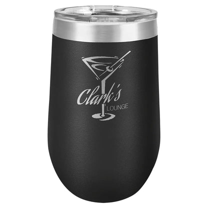 Black Polar Camel 16 oz. Vacuum Insulated Stemless Tumbler with Lid