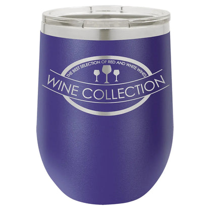 Purple Polar Camel 12 oz. Vacuum Insulated Stemless Wine Tumbler with Lid