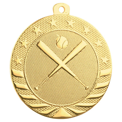 Bright Gold 2" Baseball/Softball Starbrite Medal