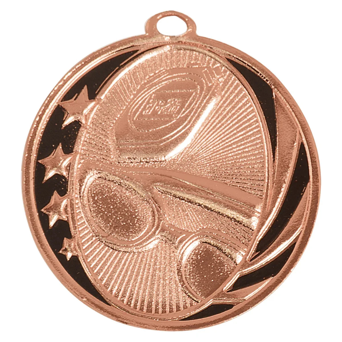 Bright Bronze 2" Swimming Laserable MidNite Star Medal