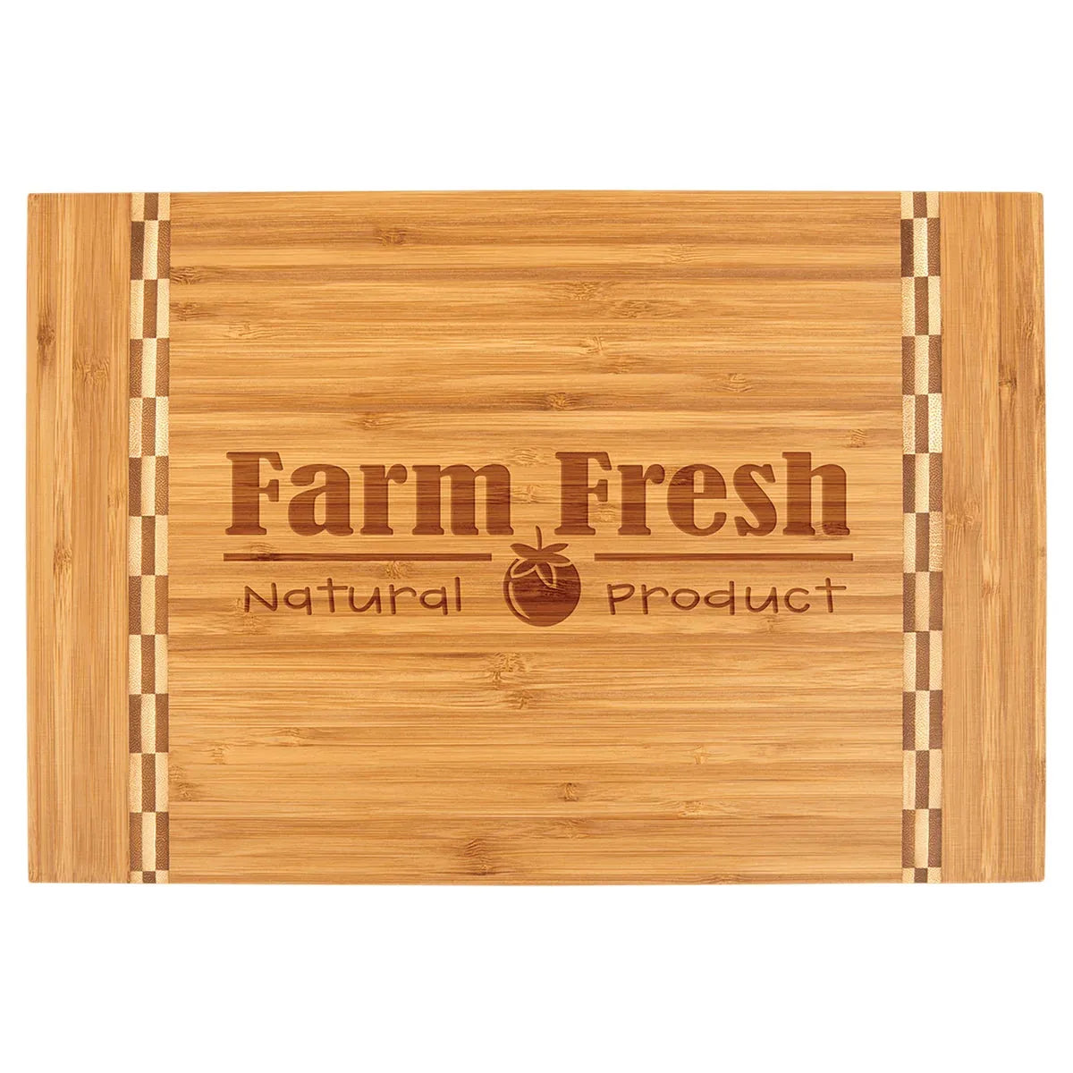 15" x 10 1/4" Bamboo Cutting Board with Butcher Block Inlay