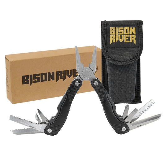 Bison River 4" Black 13 Function Multi Tool with Nylon Sheath