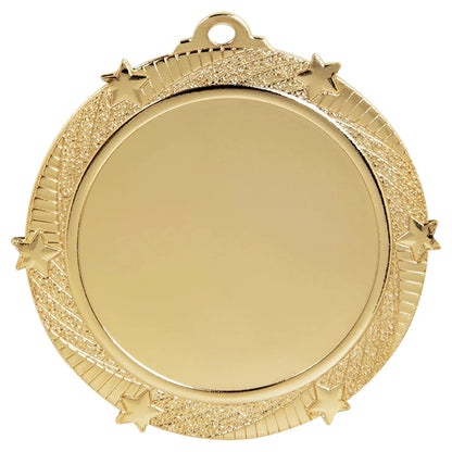 Bright Gold 2 3/4" 6-Star 2" Insert Medal Holder