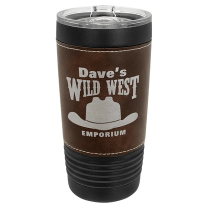 Black Rustic Polar Camel 20 oz. Leatherette Tumbler with Slider Lid