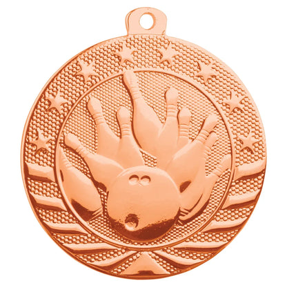 Bright Bronze 2" Bowling Starbrite Medal