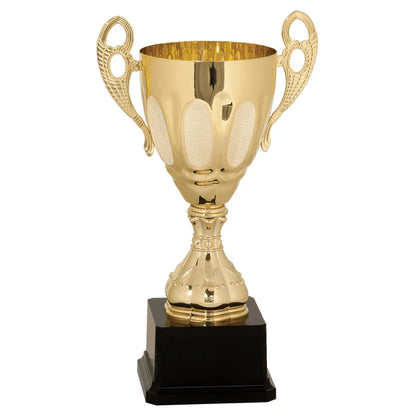Gold 11" Completed Metal Cup Trophy on Plastic Base