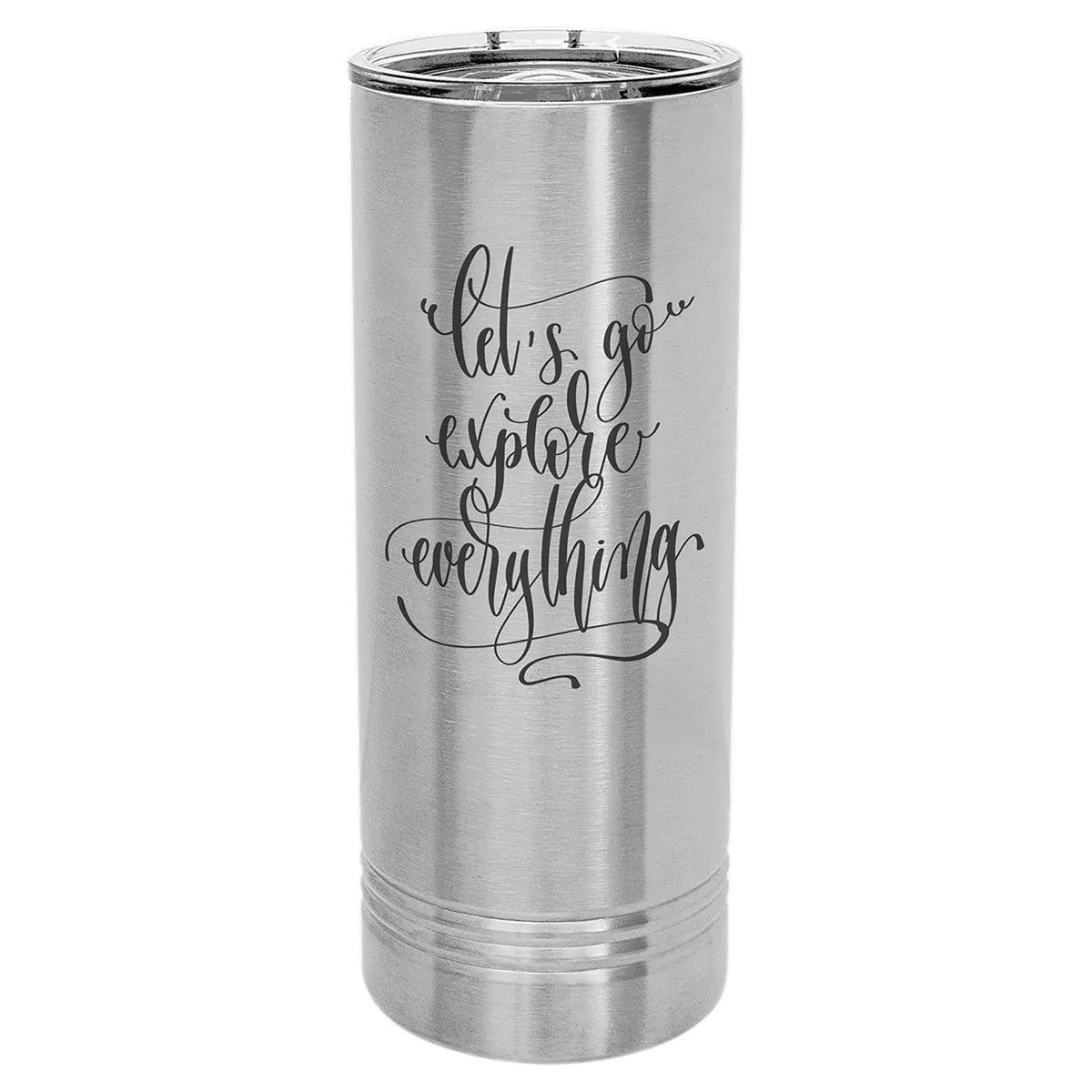 Stainless Steel Polar Camel 22 oz. Skinny Tumbler with Slider Lid