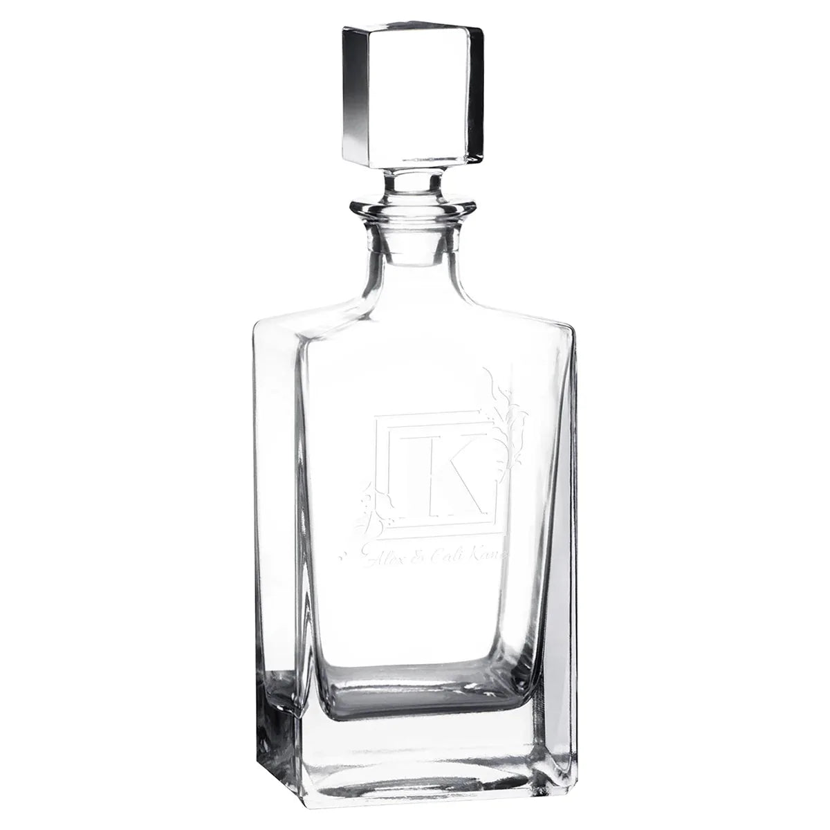 810ml Rectangle Glass Decanter with Printed Gift Box