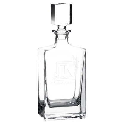 810ml Rectangle Glass Decanter with Printed Gift Box