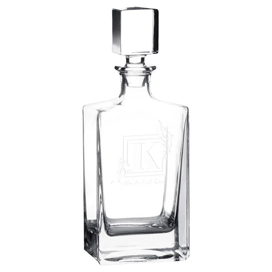810ml Rectangle Glass Decanter with Printed Gift Box