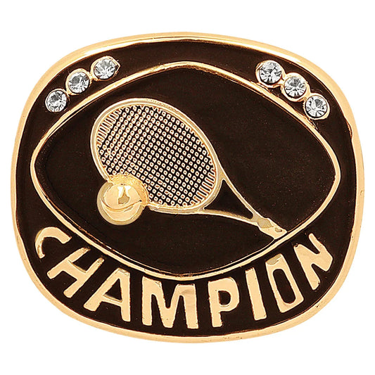 Gold Tennis Champion Ring Insert