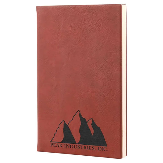 Rose 5 1/4" x 8 1/4" Laserable Leatherette Journal with Lined Notepad