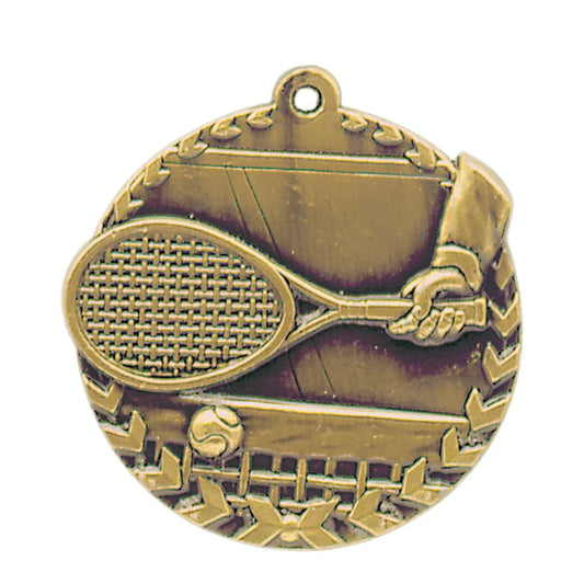Antique Gold 1 3/4" Tennis Millennium Medal