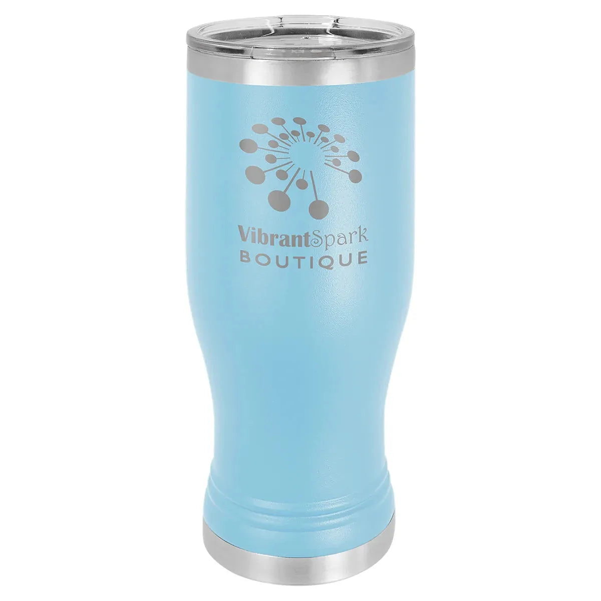 Light Blue Polar Camel 20 oz Pilsner with Clear Lid