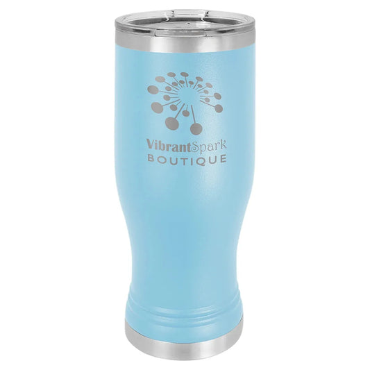 Light Blue Polar Camel 20 oz Pilsner with Clear Lid