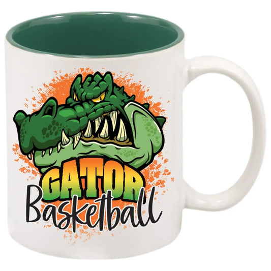 White Green 11 oz. Sublimatable Ceramic Mug