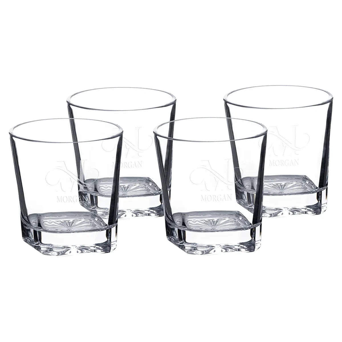 11 oz. Square Rocks Glasses in Printed Gift Box (Same Glasses as DCS301) Sold in Sets of 4, 6 Sets Per Case