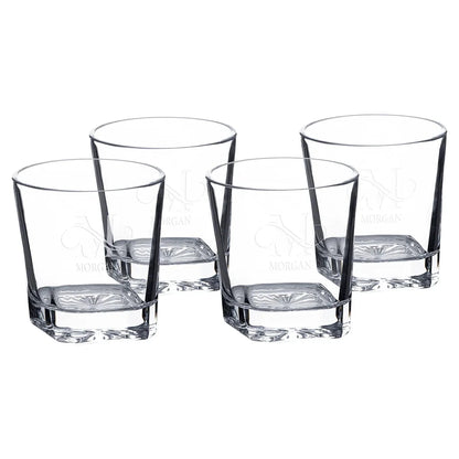 11 oz. Square Rocks Glasses in Printed Gift Box (Same Glasses as DCS301) Sold in Sets of 4, 6 Sets Per Case