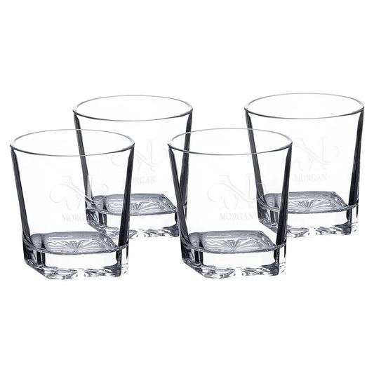 11 oz. Square Rocks Glasses in Printed Gift Box (Same Glasses as DCS301) Sold in Sets of 4, 6 Sets Per Case