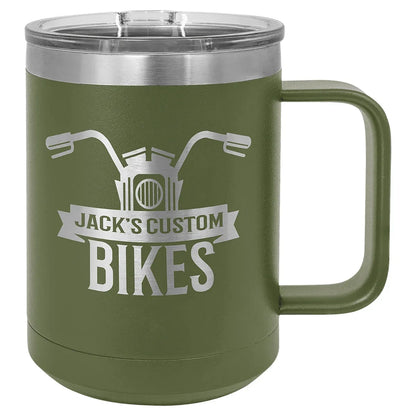 Olive Green Polar Camel 15 oz. Vacuum Insulated Mug with Slider Lid