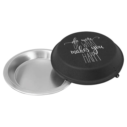 Black 9" Aluminum Pie Pan with Lid