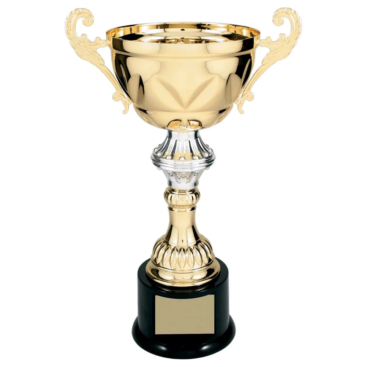 Gold 13" Completed Metal Cup Trophy on Plastic Base