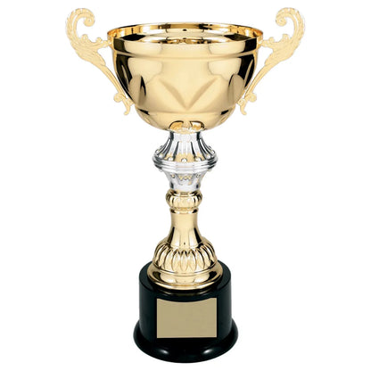 Gold 13" Completed Metal Cup Trophy on Plastic Base