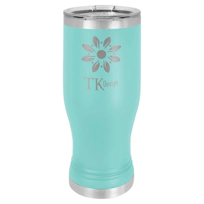 Teal Polar Camel 20 oz Pilsner with Clear Lid