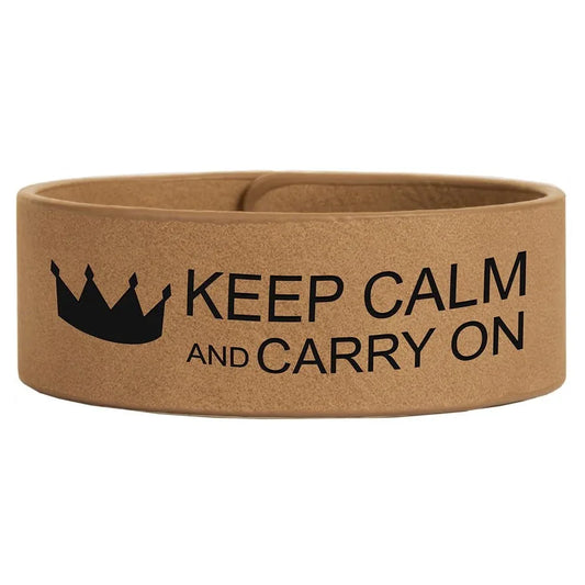 Light Brown 9 1/2" x 1" Laserable Leatherette Cuff Bracelet