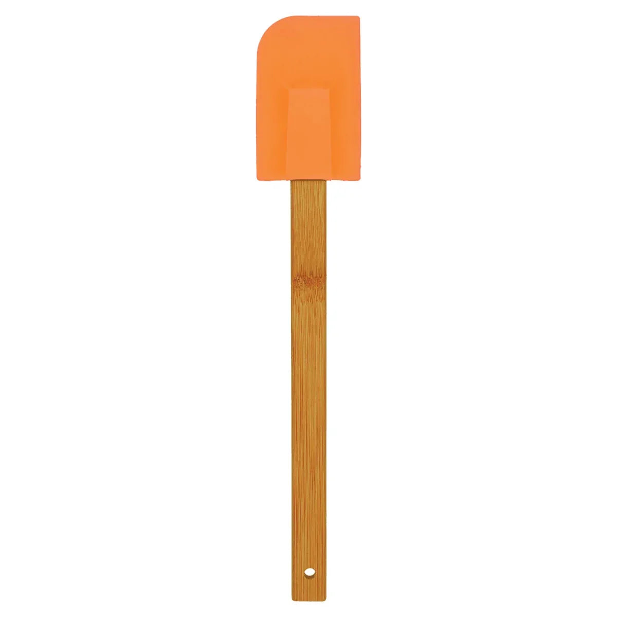 Orange Silicone Spatula with Bamboo 11 3/4" Handle