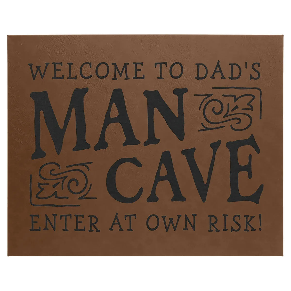 Dark Brown 16" x 20" Laserable Leatherette Wall Decor with Sawtooth Hanger