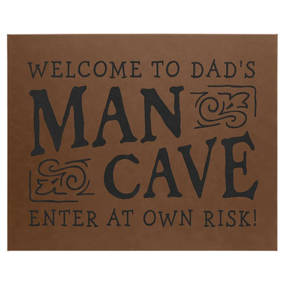 Dark Brown 16" x 20" Laserable Leatherette Wall Decor with Sawtooth Hanger