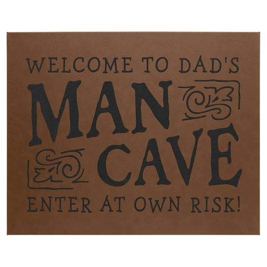 Dark Brown 16" x 20" Laserable Leatherette Wall Decor with Sawtooth Hanger