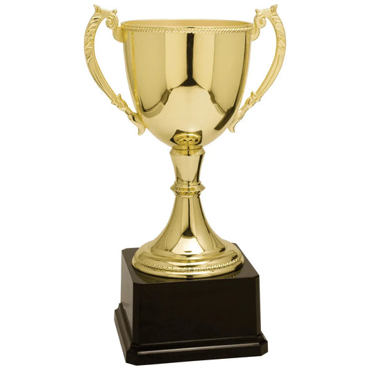 Gold 12 3/4" Completed Zinc Cup Trophy