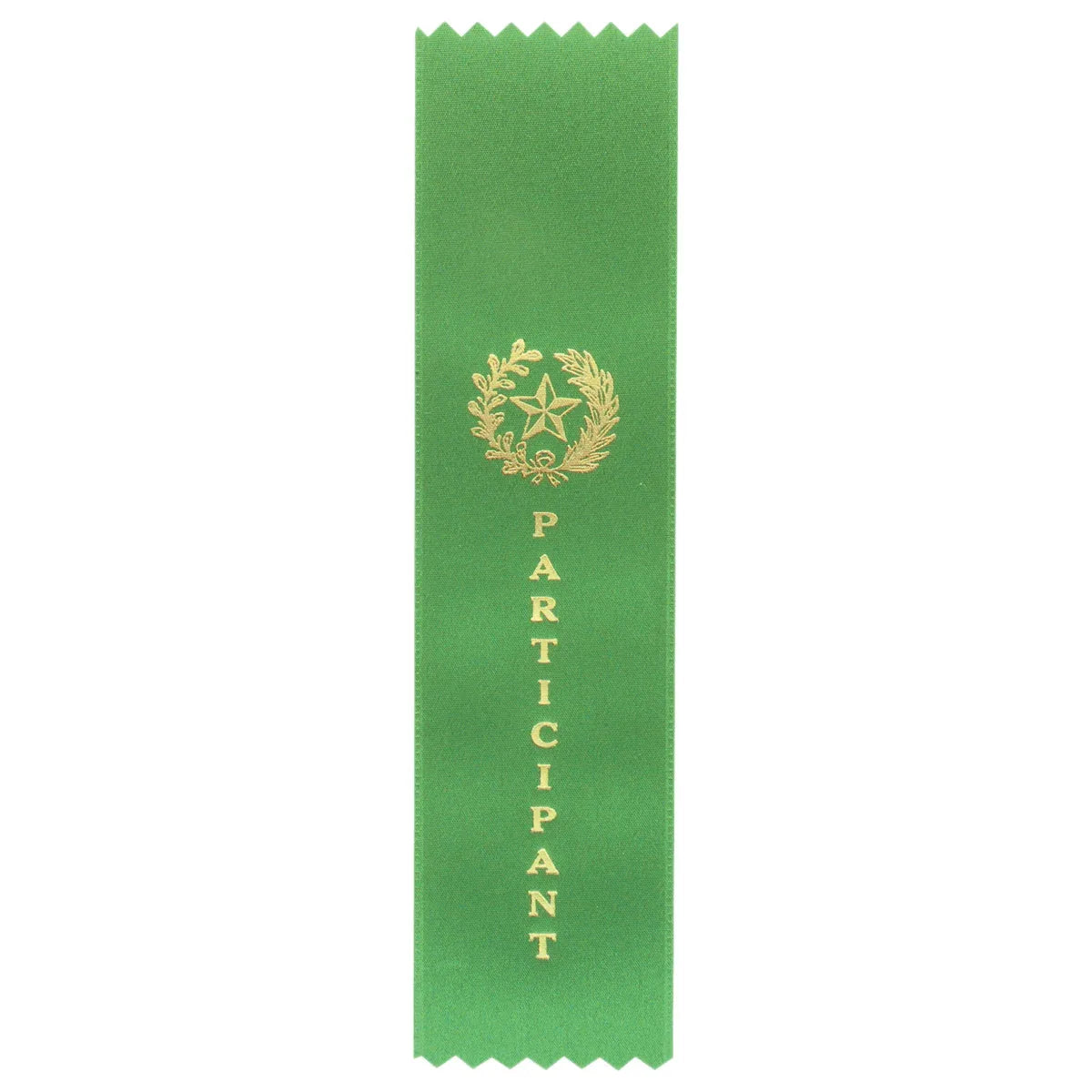 Green Participant Pinked Top Ribbon