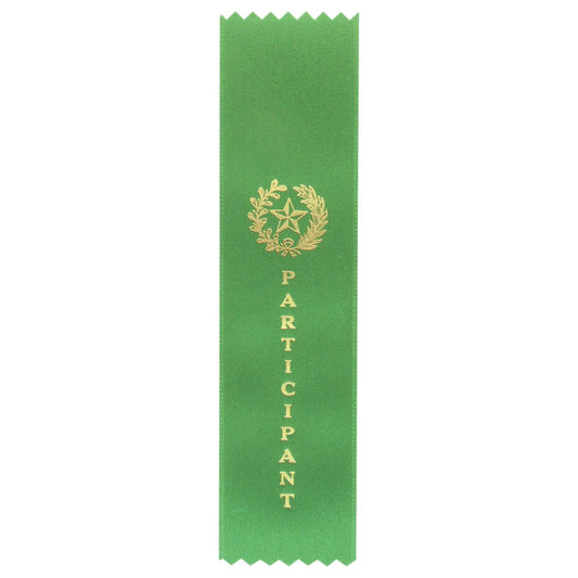 Green Participant Pinked Top Ribbon