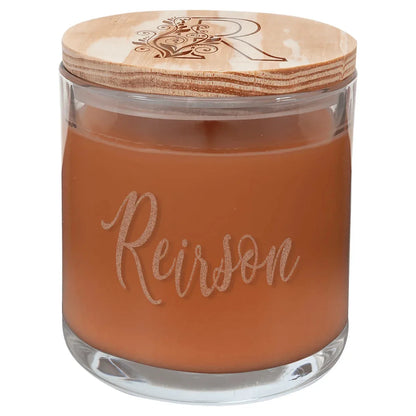 14 oz. Pumpkin Spice Candle in a Glass Holder with Wood Lid