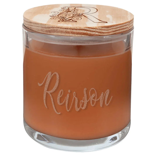 14 oz. Pumpkin Spice Candle in a Glass Holder with Wood Lid