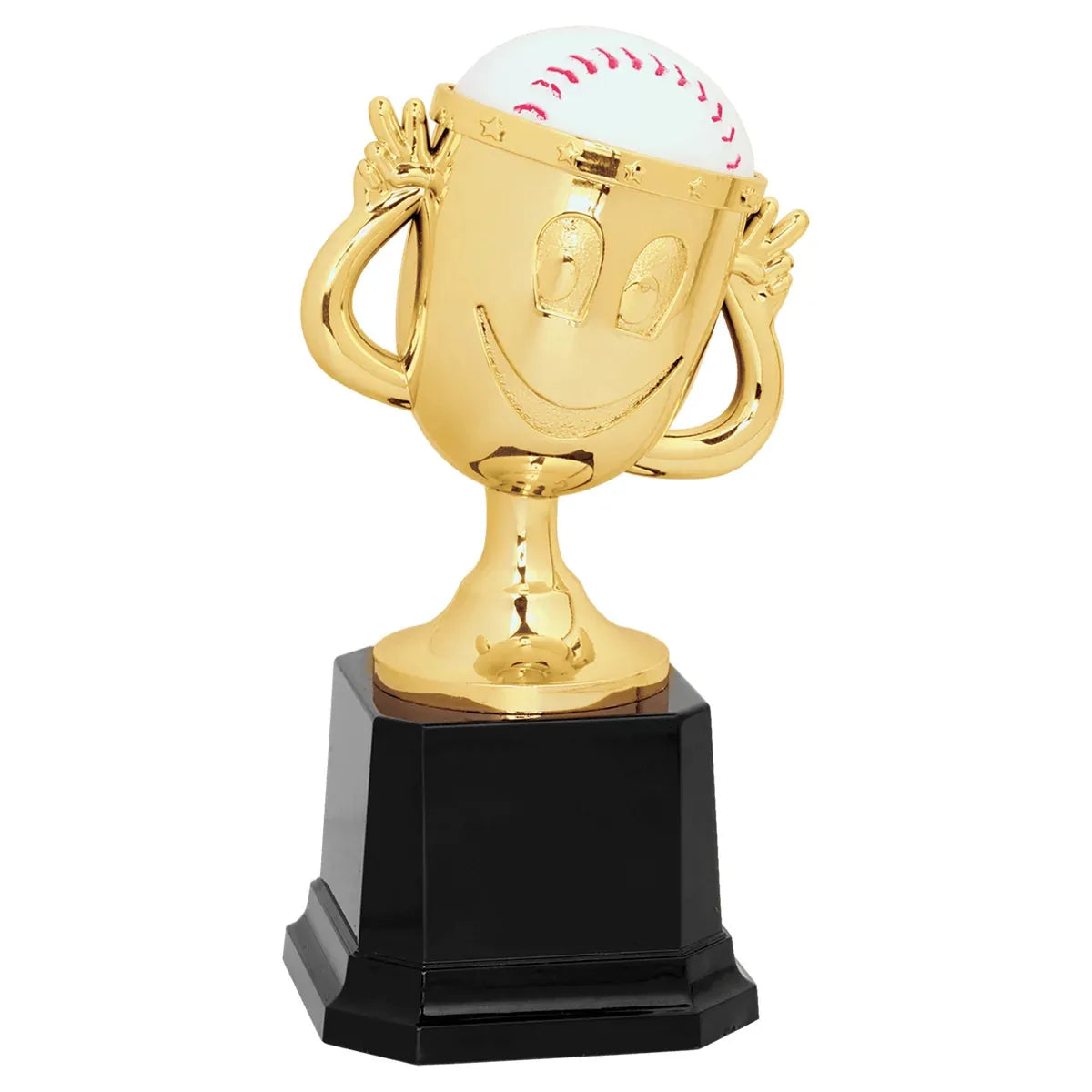 Custom Baseball Happy Cup Trophy (6") — Engraved Trophy | Award-Ready