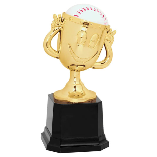 Custom Baseball Happy Cup Trophy (6") — Engraved Trophy | Award-Ready