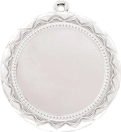 Bright Silver 2 3/4" Sun 2" Insert Holder Medal
