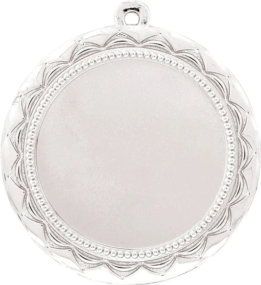 Bright Silver 2 3/4" Sun 2" Insert Holder Medal